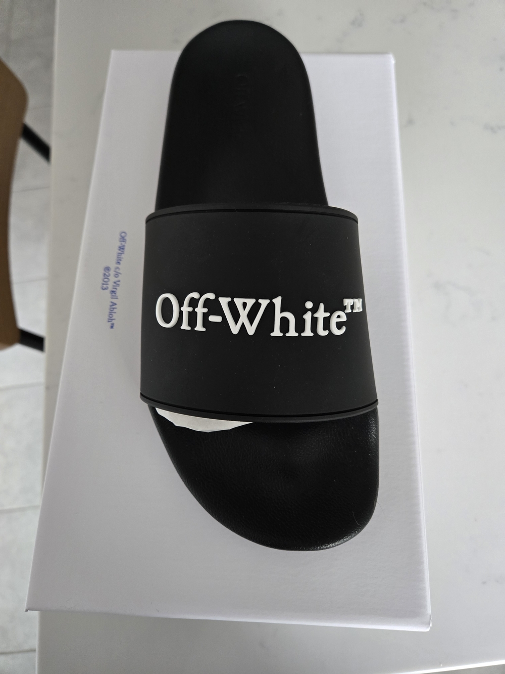 Off-White Black Logo Slide Sandal